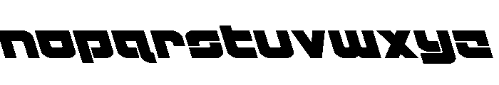 Cobalt Corsair Leftalic Font LOWERCASE