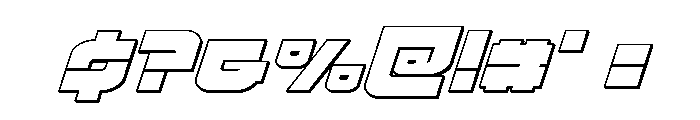 Cobalt Corsair Outline Italic Font OTHER CHARS