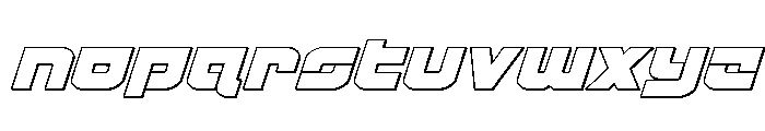 Cobalt Corsair Outline Italic Font LOWERCASE
