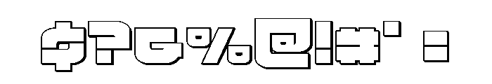 Cobalt Corsair Outline Font OTHER CHARS