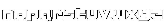 Cobalt Corsair Outline Font LOWERCASE