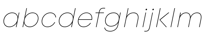 Code Next-Trial Hairline Italic Font LOWERCASE