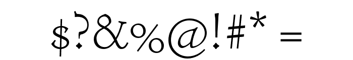 Coelacanth ExtraLight Font OTHER CHARS