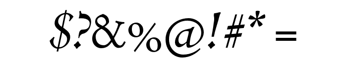 Coelacanth Italic Font OTHER CHARS