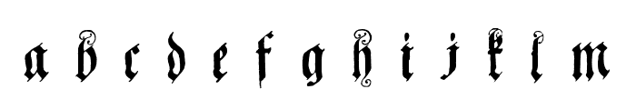 Coelnische Current Fraktur OsF UNZ1 Italic Font LOWERCASE