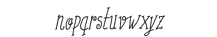 Coffee Written Italic Font LOWERCASE