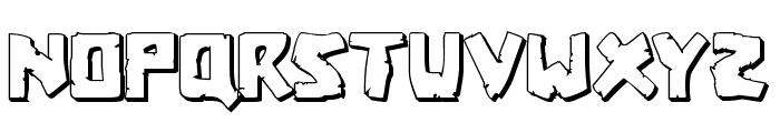 Coffin Stone 3D Font LOWERCASE