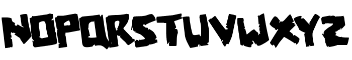 Coffin Stone Rotated Font LOWERCASE