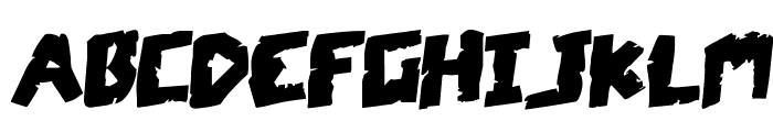 Coffin Stone Staggered Rotalic Font LOWERCASE