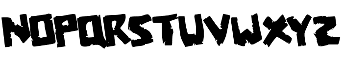 Coffin Stone Staggered Rotated Font LOWERCASE