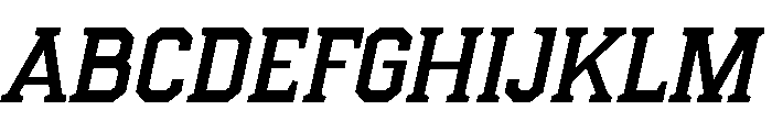 College Clean Italic Font UPPERCASE