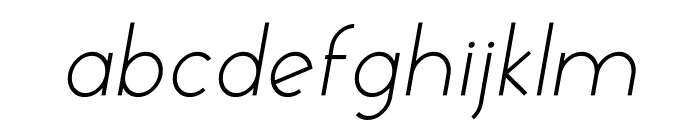 Colombia Italic Font LOWERCASE