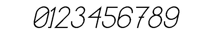 Colorless Decorative Oblique Font OTHER CHARS