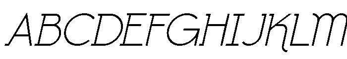 Colorless Decorative Oblique Font UPPERCASE
