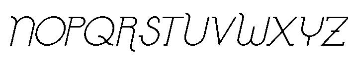 Colorless Decorative Oblique Font UPPERCASE