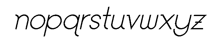 Colorless Decorative Oblique Font LOWERCASE