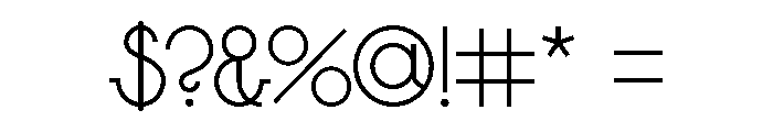 Colorless Decorative Regular Font OTHER CHARS