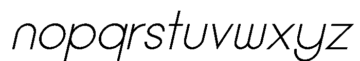 Colorless Minimal Oblique Font LOWERCASE