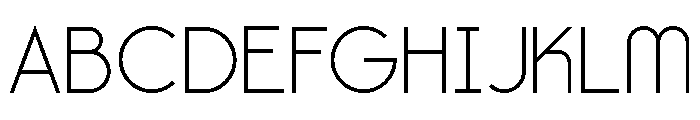 Colorless Minimal Regular Font UPPERCASE