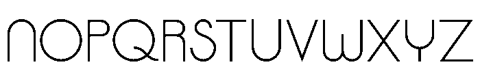 Colorless Minimal Regular Font UPPERCASE