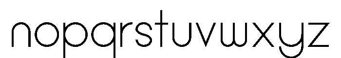 Colorless Minimal Regular Font LOWERCASE