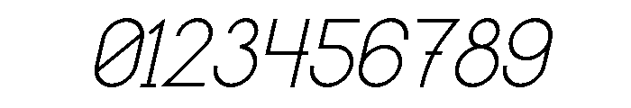 Colorless Standard Oblique Font OTHER CHARS