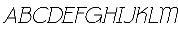 Colorless Standard Oblique Font UPPERCASE