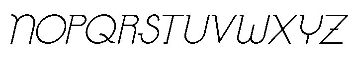 Colorless Standard Oblique Font UPPERCASE