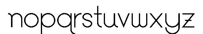 Colorless Standard Regular Font LOWERCASE