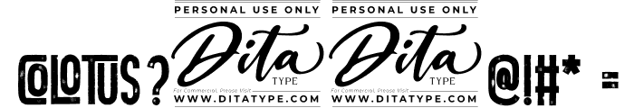 Colotus Personal Use Font OTHER CHARS