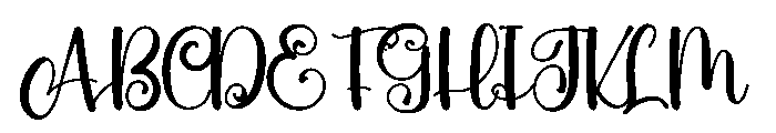 Comfortable Font UPPERCASE