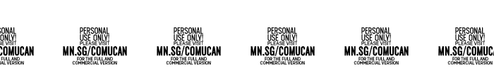 Comucan PERSONAL USE Regular Font OTHER CHARS
