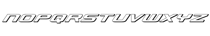 Concielian Jet 3D Italic Font LOWERCASE