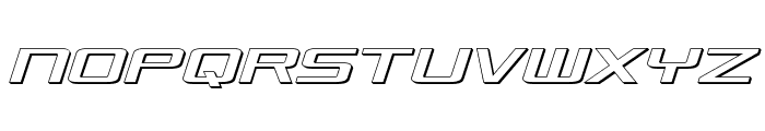 Concielian Jet 3D Semi-Italic Font UPPERCASE