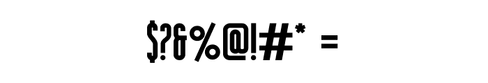 Condensed Bold Font OTHER CHARS
