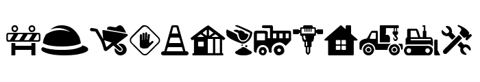 Construction Icons Font UPPERCASE