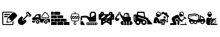 Construction Icons Font LOWERCASE