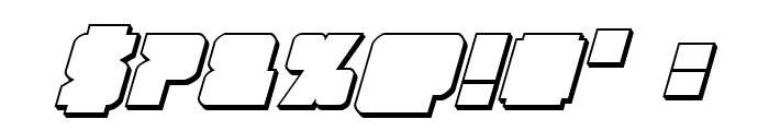 Contour of Duty 3D Italic Font OTHER CHARS