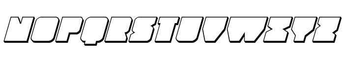 Contour of Duty 3D Italic Font UPPERCASE