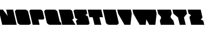 Contour of Duty Leftalic Font LOWERCASE