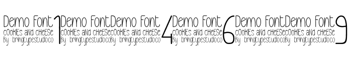 Cookies and Cheese Thin Font OTHER CHARS