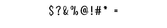 Cookieshop Font OTHER CHARS