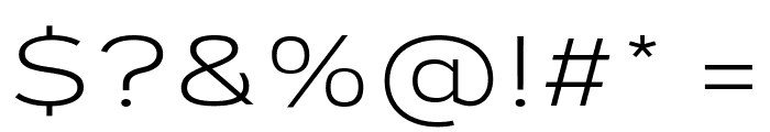 Corbert Regular Wide Font OTHER CHARS