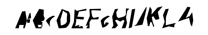 Corrode Italic Font UPPERCASE