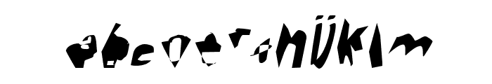 Corrode Italic Font LOWERCASE
