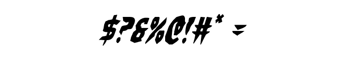 Count Suckula Condensed Italic Font OTHER CHARS