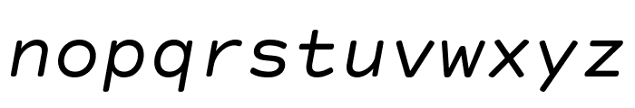 Courier Prime Code Italic Font LOWERCASE