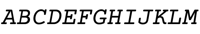 CourierPrime-Italic Font UPPERCASE