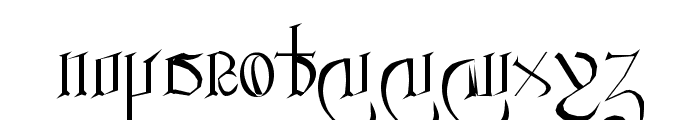 Courthand Plain: Font LOWERCASE