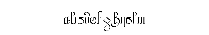 Courthand Regular Font LOWERCASE